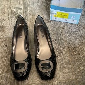 Black patent leather